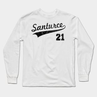 Distressed Santurce 21 Puerto Rican Baseball Cangrejeros Puerto Rico Long Sleeve T-Shirt